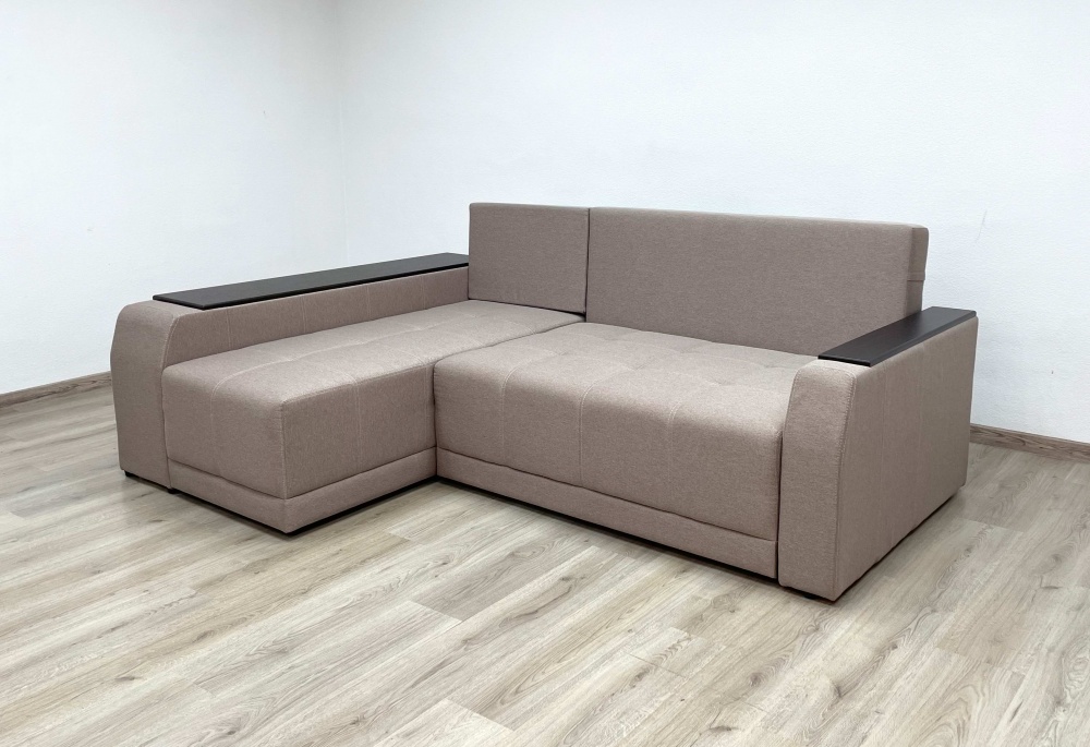 Диван угловой Элегант ЕпиСофт ДИЖОН левый капучино 2400x1660x900 мм