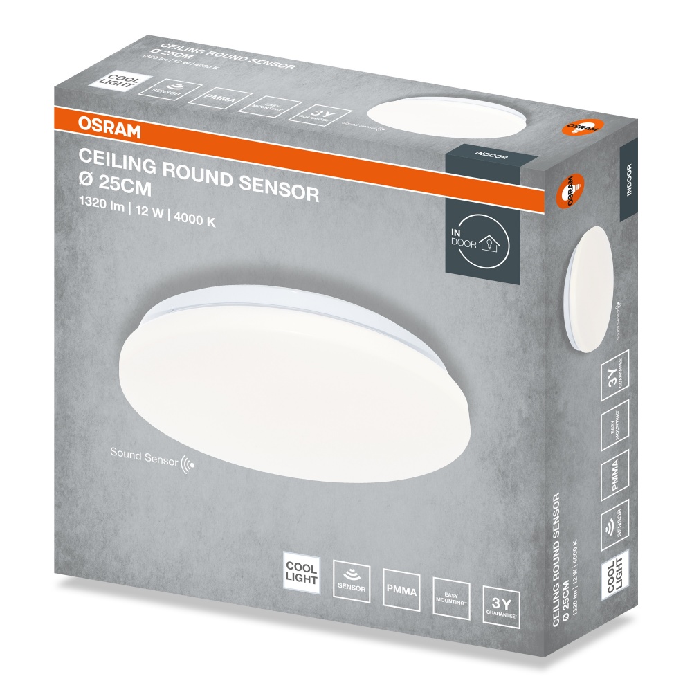 Светильник светодиодный Osram 12 Вт 4000 K CEILING ROUND SEN IP20