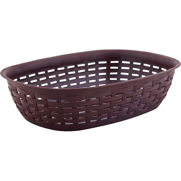 Кошик пластиковий Алеана Ротанг темно-коричневий 305xтемно-коричневий мм