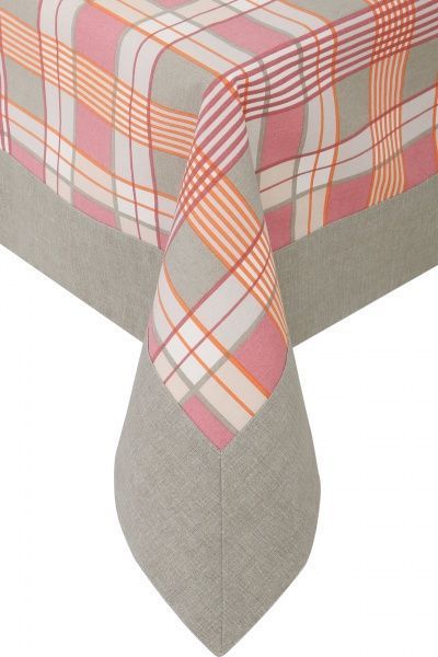 Скатерть с кантом Шато 140x180 см клетка розовая 140x180 см розовый La Nuit 
