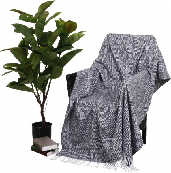 Плед Валенсия 140x200 см серый Vladi 