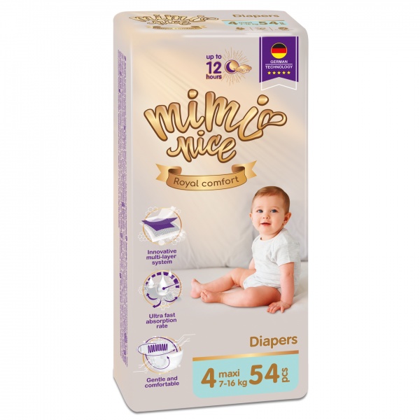 Підгузки Mimi Nice Royal comfort 4 maxi 7-16 кг 54 шт.