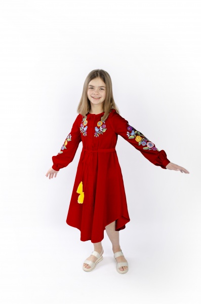 Платье Эдельвика 272-22/09 р.128 красный 