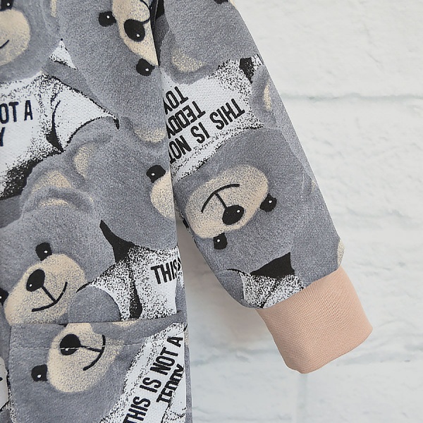 Ромпер-реглан унісекс Blanka Ведмедик р.80 сірий 110173 