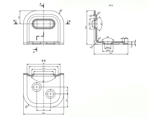 Кутник монтажний Domax рівносторонній 25x25x29 мм 1 мм FKS1 білий