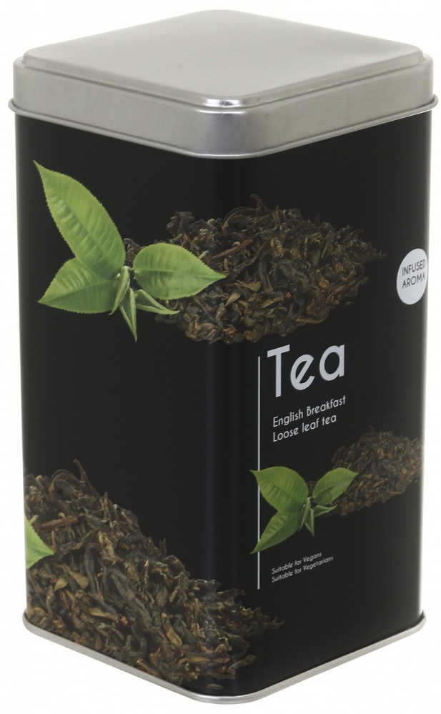 Ємність для зберігання Flamberg Premium Loft Tea чорна 14,5х7,8х7,8 см