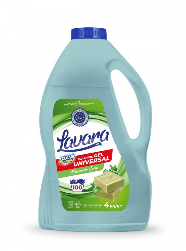 Гель для стирки для машинной и ручной стирки Lavara Marseille Soap 4 л