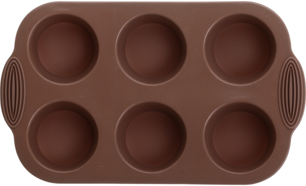 Форма для випікання кексу Smart Kitchen by Flamberg на 6 шт. Peach&Brown 30х18х4 см коричневий