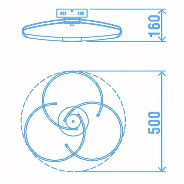 Люстра светодиодная Victoria Lighting 45 Вт хром Valentina/PL3 