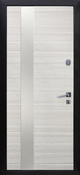 Дверь входная TM Riccardi Urban 2-A графит матовый / дуб bianco line 2050х860мм левая