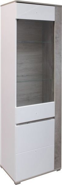 Витрина Ares AS9 правая белый глянец / дуб эндгрейн 