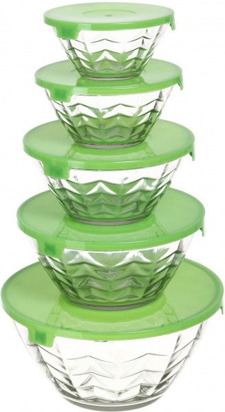 Набор салатников с крышкой 5 шт.в ассортименте Red Cherry