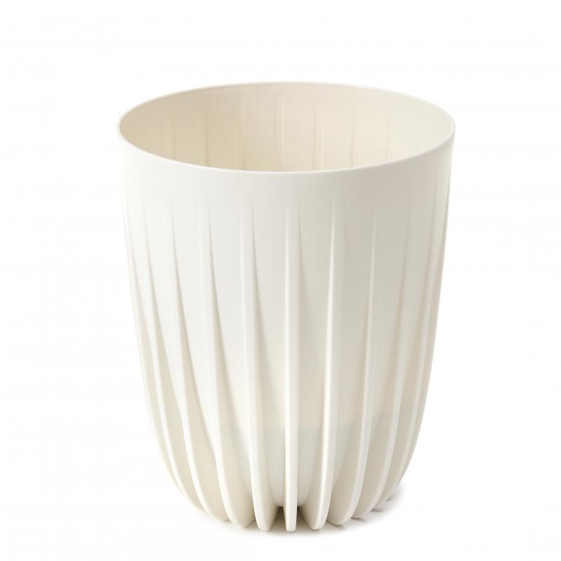 Вазон пластик MIRA круглий кремовий 11,6 л Ламела (9749157)