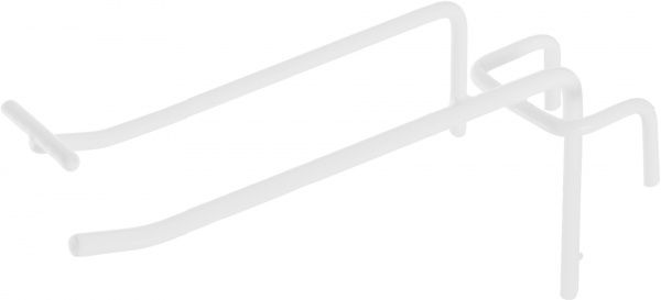 Крючок на сетку одинарный с ценникодержателем КО 200/60Ц-01 (10 шт.) белый