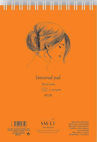 Альбом на спирали AUTHENTIC (mixed media) A5 см 200 г/м² 40 листов Smiltainis