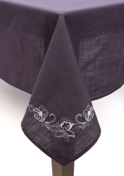 Скатерть «Круживо»154-19/00 140x180 см темно-синий Эдельвика 