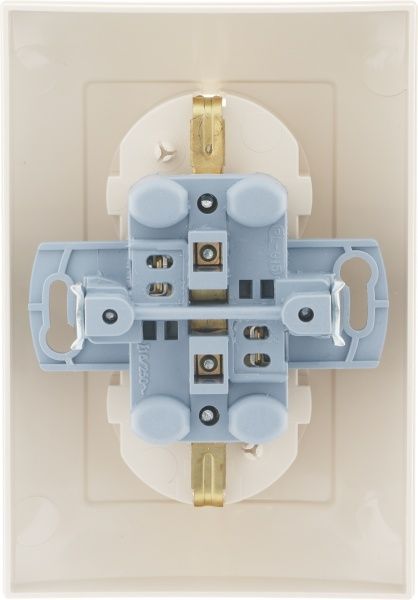 Розетка двойная с заземлением Simon 10 без шторок кремовый CGSZ2/41