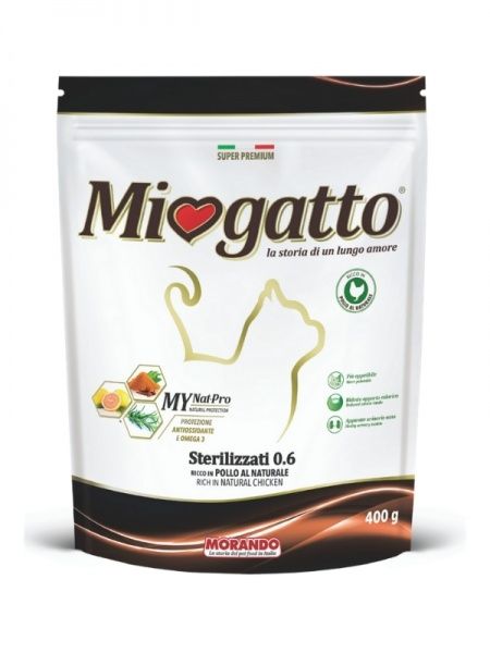 Корм Morando MioGatto Sterilised with Chicken для стерилизованных кошек, с курицей 400 г
