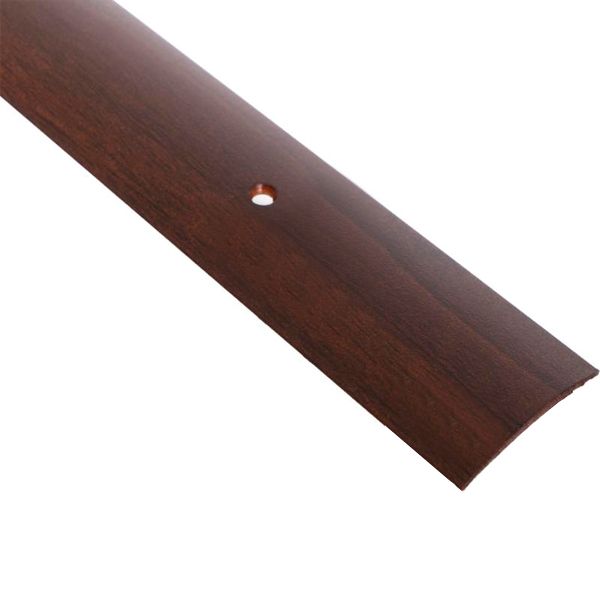 Порожек алюминиевый декорированный Braz Line гладкий с отверстиями 40x2700 мм орех бурбон