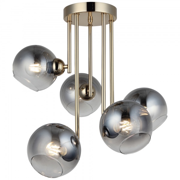 Люстра стельова Vio Concept by LUCEA Bera 5x40 Вт Е27 золото 1561-80-15 