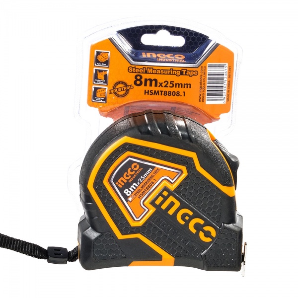 Рулетка Profi INGCO INDUSTRIAL HSMT8808.1 8 м x 25 мм