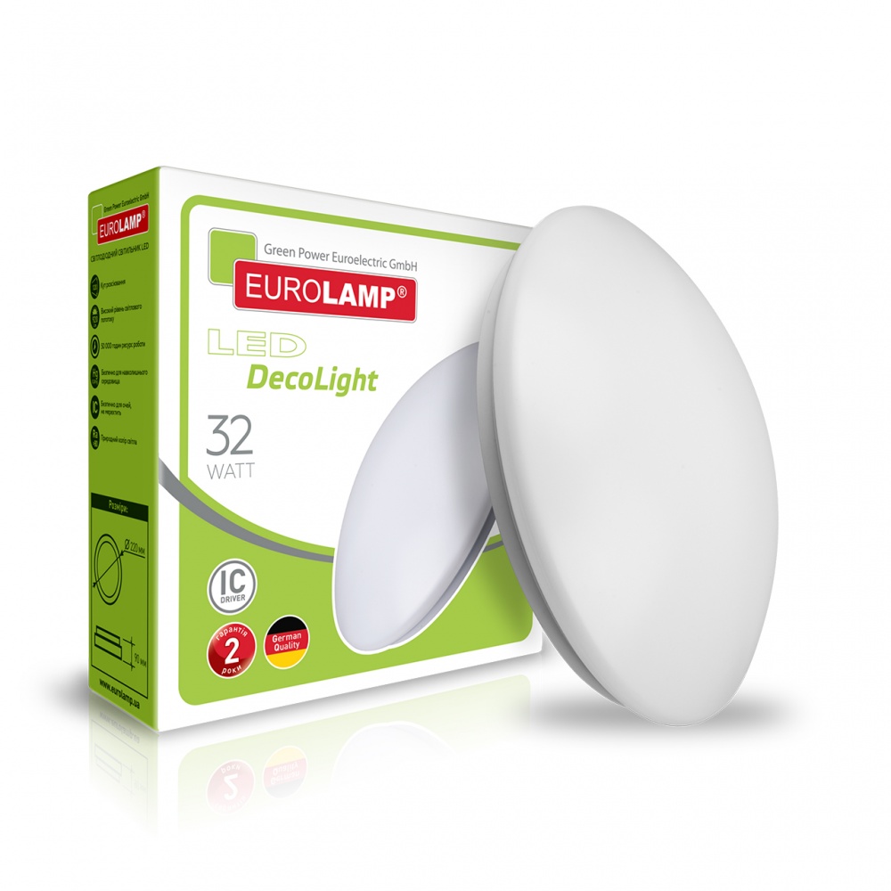 Світильник світлодіодний Eurolamp 32 Вт 4000 IP20 LED-NLR-32W-T13