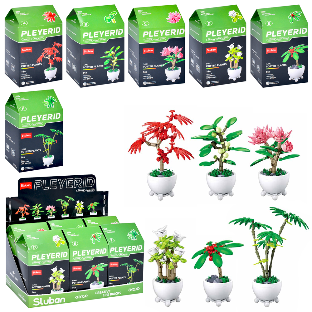 Конструктор Sluban Комнатные растения в горшке M38-B1075