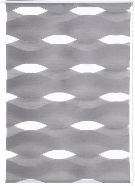 Ролета день-ночь Bella Vita D113 75x160 см волна серая 