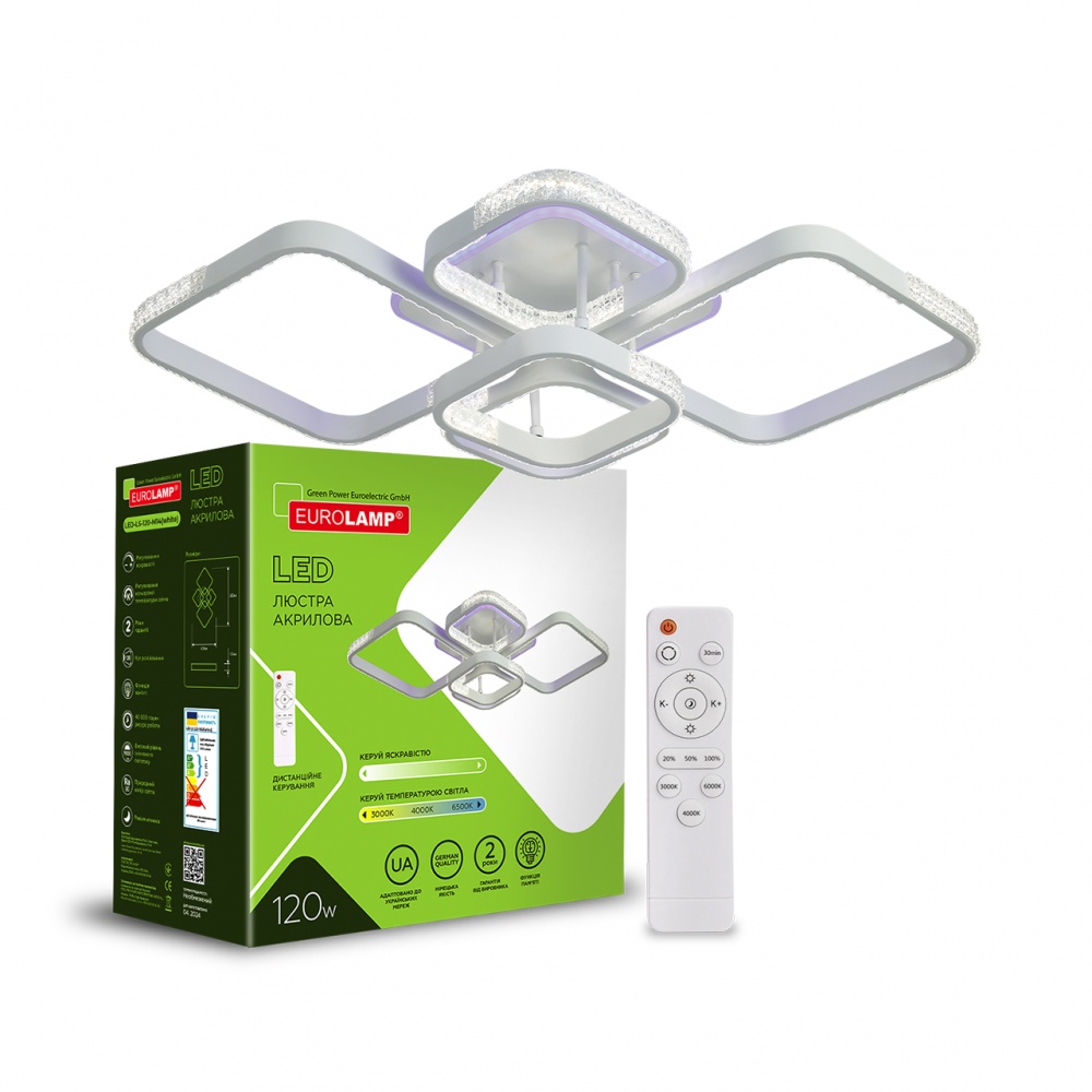 Люстра потолочная Eurolamp 120 Вт LED-модуль белый LED-LS-120-M14(white)