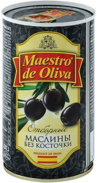 Маслины Maestro De Oliva без косточки 360 г