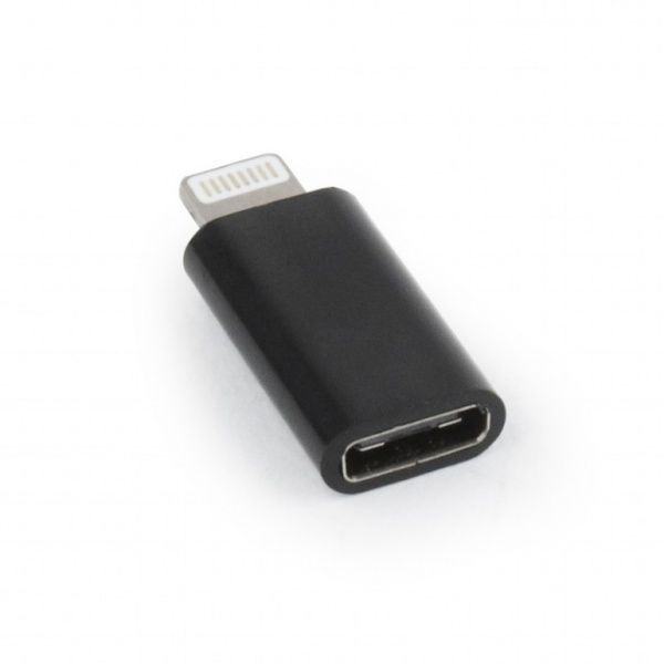 Перехідник Cablexpert чорний (A-USB-CF8PM-01) USB Lightning (Type-C USB розетка) 