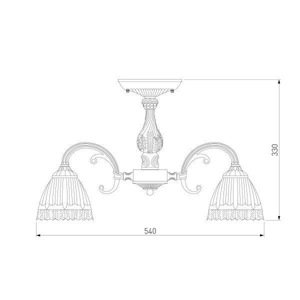 Люстра стельова Strotskis Campina 5x60 Вт E27 антична бронза 60107/5 