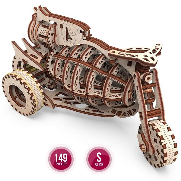 Дерев'яний 3D-конструктор Mr.Playwood Механічна машина «Старбайк» 10104