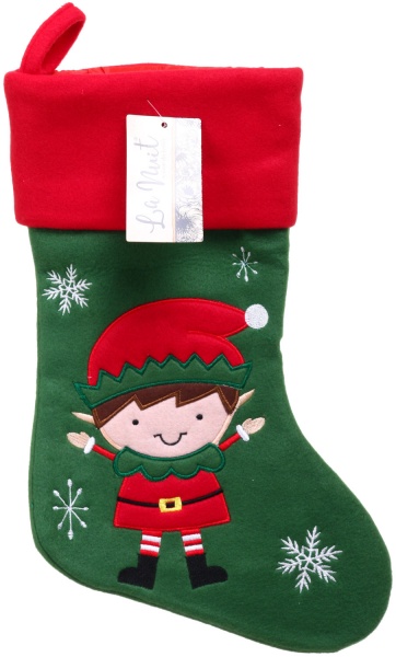 Декорация новогодняя La Nuit сапожок Мальчик Эльф 43х25 см CT1902/boy 