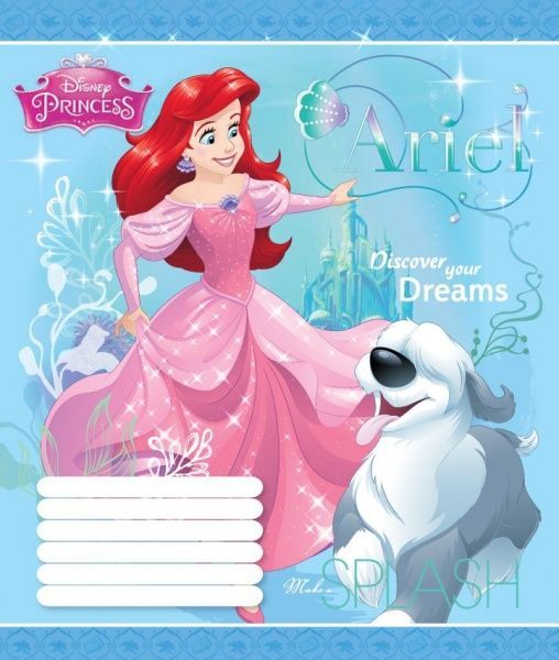 Тетрадь школьная Princess 12 листов в клетку Мицар+