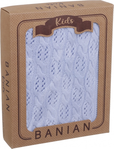 Плед Banian вязаный 90x100 см голубой 