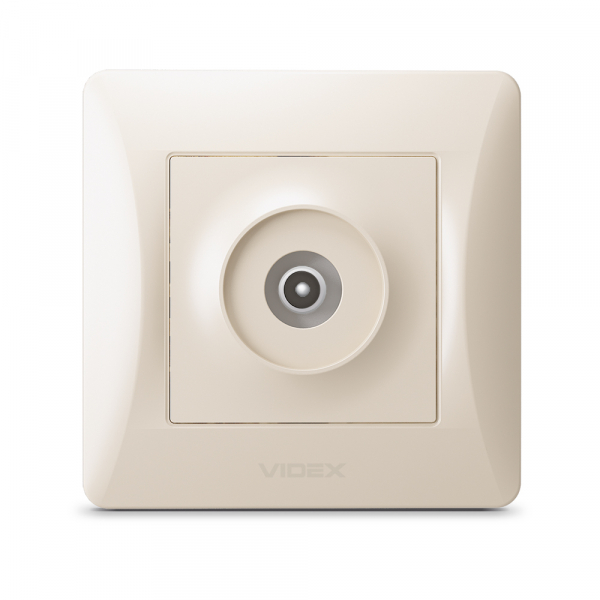 Розетка TV Videx Binera IP20 кремовий VF-BNSK1TVME-CR