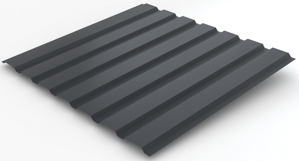 Профнастил матовий PSM PROFILE ПС-15 0,4x1155x1500 мм RAL 7024 графіт