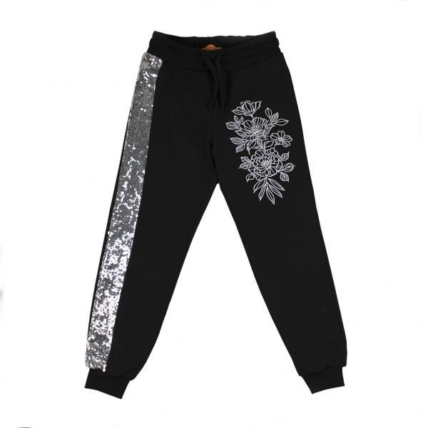 Брюки спортивні Danaya з паєтками р.140 чорний зі сріблястим ШЯ19-155/3 