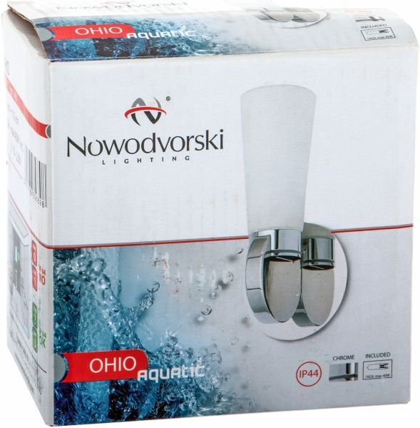 Подсветка для зеркал Nowodvorski OHIO-I 40 Вт G9 IP 44 хром 3563 