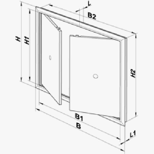 Дверцы ревизионные Вентс пластиковые Д2 400x400