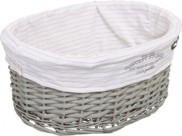 Кошик плетений Tony Bridge Basket з текстилем 40х32х17 см HQN20-4CD-3 
