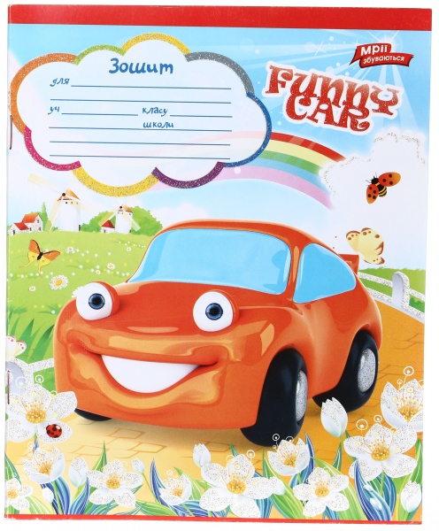 Зошит шкільний з глітером 12 аркушів у лінійку в асортименті Мрії збуваються