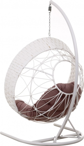 Кресло-кокон Сфера Люкс плетение орегон белый