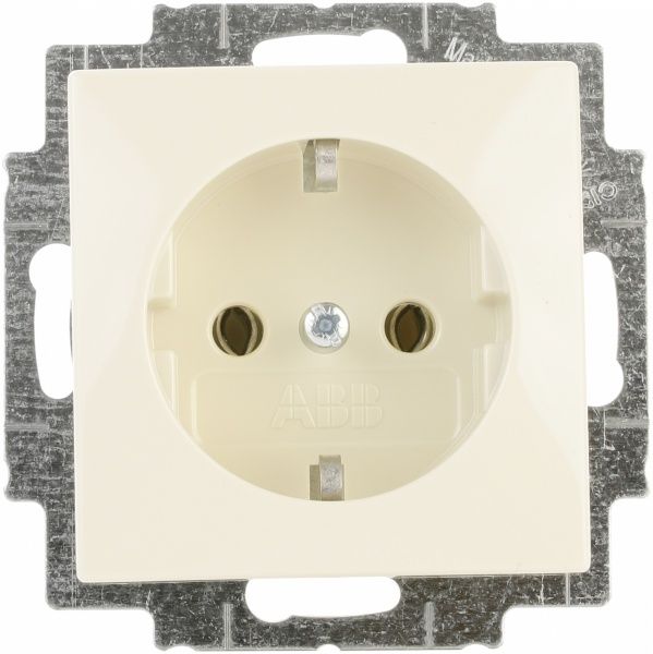 Розетка с заземлением ABB Basic 55 SCHUKO 2P+E 16 А 250 В без шторок кремовый 20 EUC;20 EUC-92-507