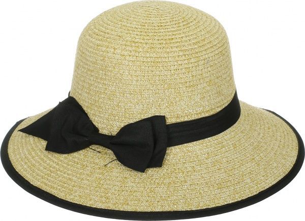 Шляпа со средними полями Sandi one size бежевый с черным