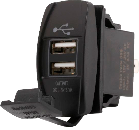 Автомобильное зарядное устройство CarCommerce 12/24V - 2 x USB 42557