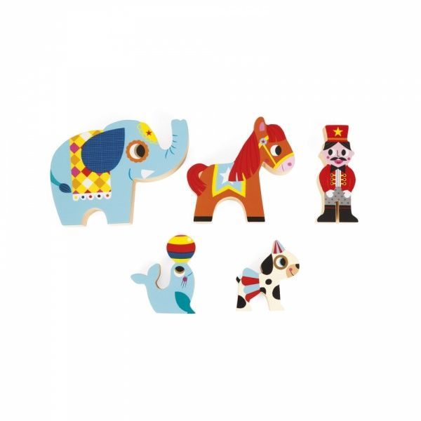 Кубики Janod картонные Цирк J02800