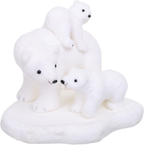 Декорация новогодняя Медвежья семья на катке 27 см EPI-LXC-2513 