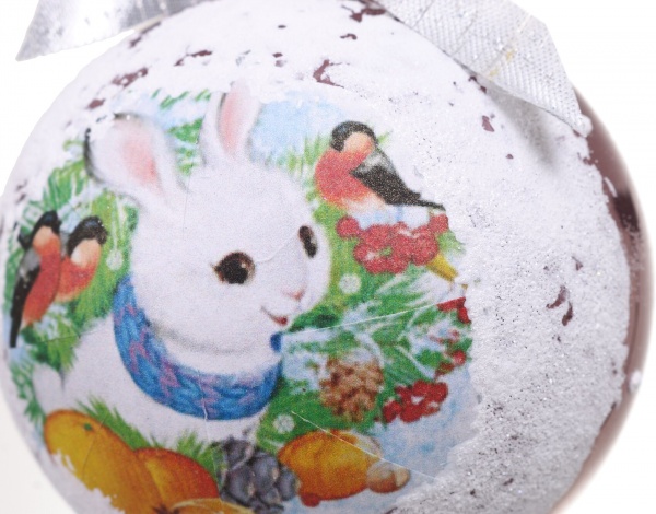 Шар новогодний Символ года-декупаж d 80 мм в ассортименте